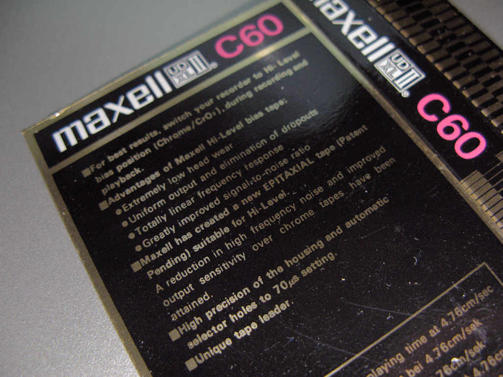 Vintage Maxell UD-XL-II C90 Compact Cassette